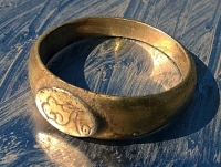 Находка золотое кольцо 19 века, приборный поиск с металлодетектором